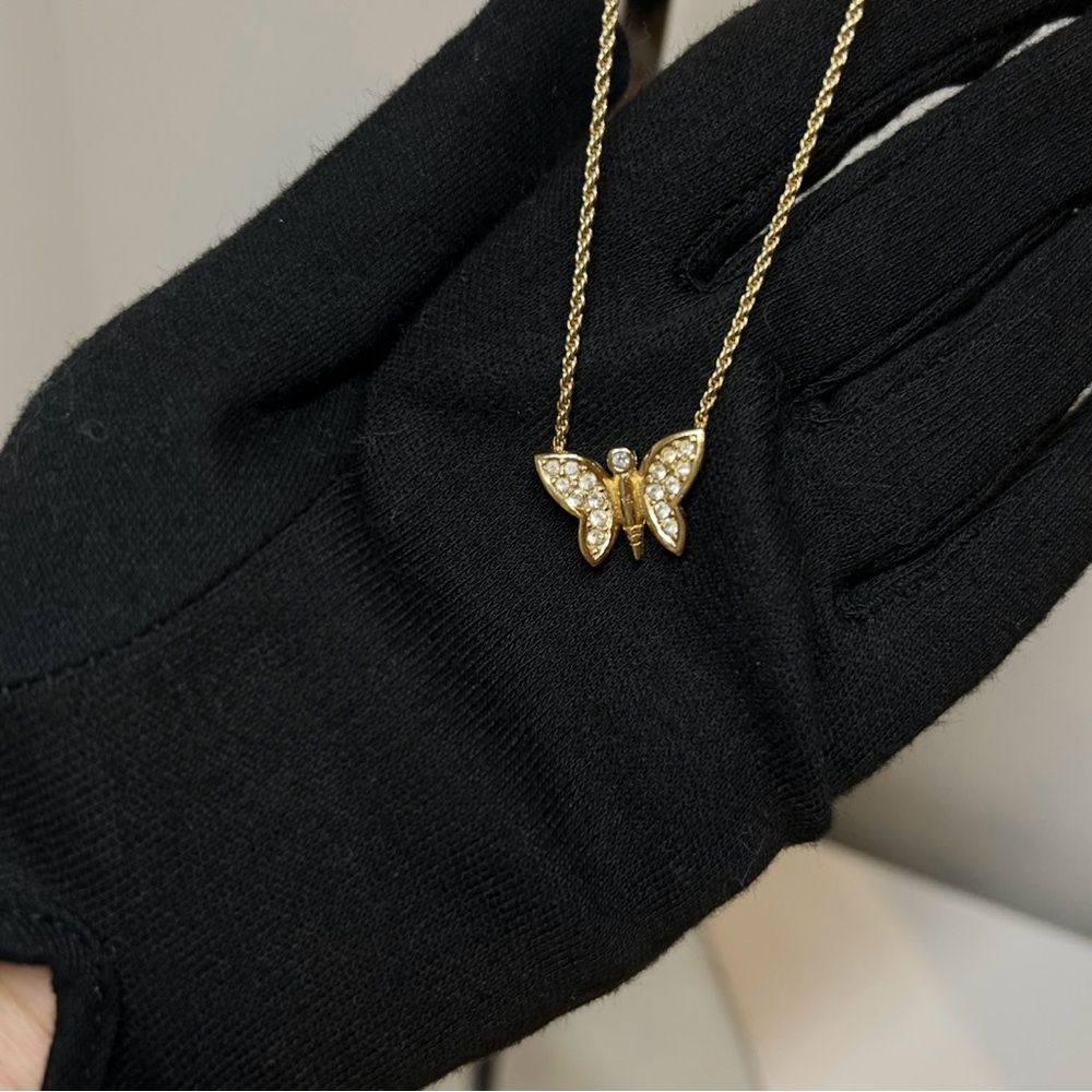 Dior authentic gold butterfly necklace